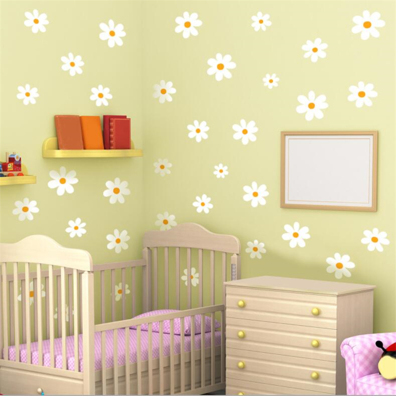 Baby Nursery Plants - Gänseblümchen-Blumen-Wandaufkleber 30x60 cm Dekorative Wandtattoos für