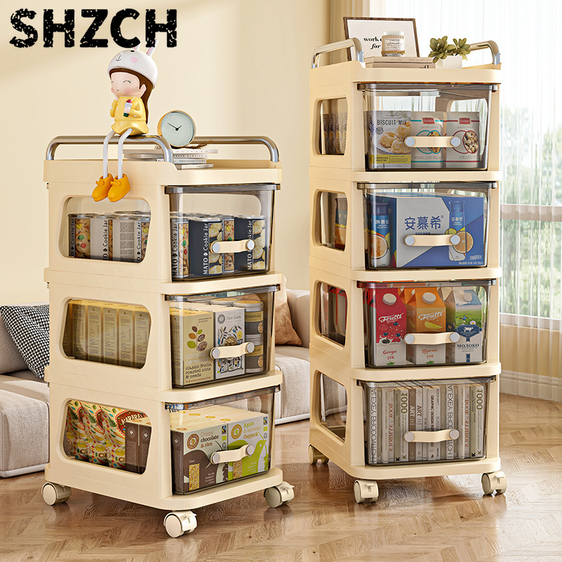 Baby Nursery Drawers - Multifunktionaler Snack-Wagen Mobiler Organizer für Wohnzimmer