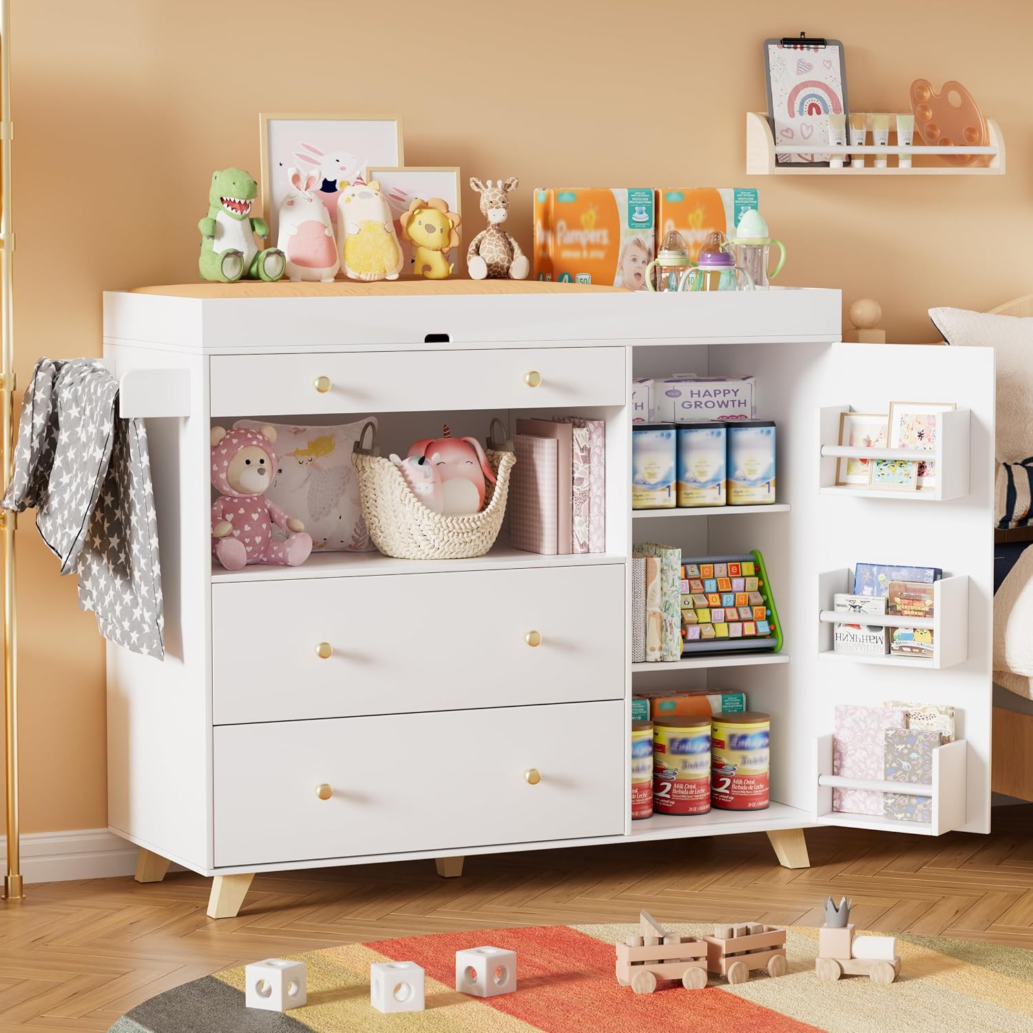 Baby Nursery Drawers - Baby-Wickeltisch, Moderner Windel-Wickeltisch, Wickeltisch für Kinderzimmer