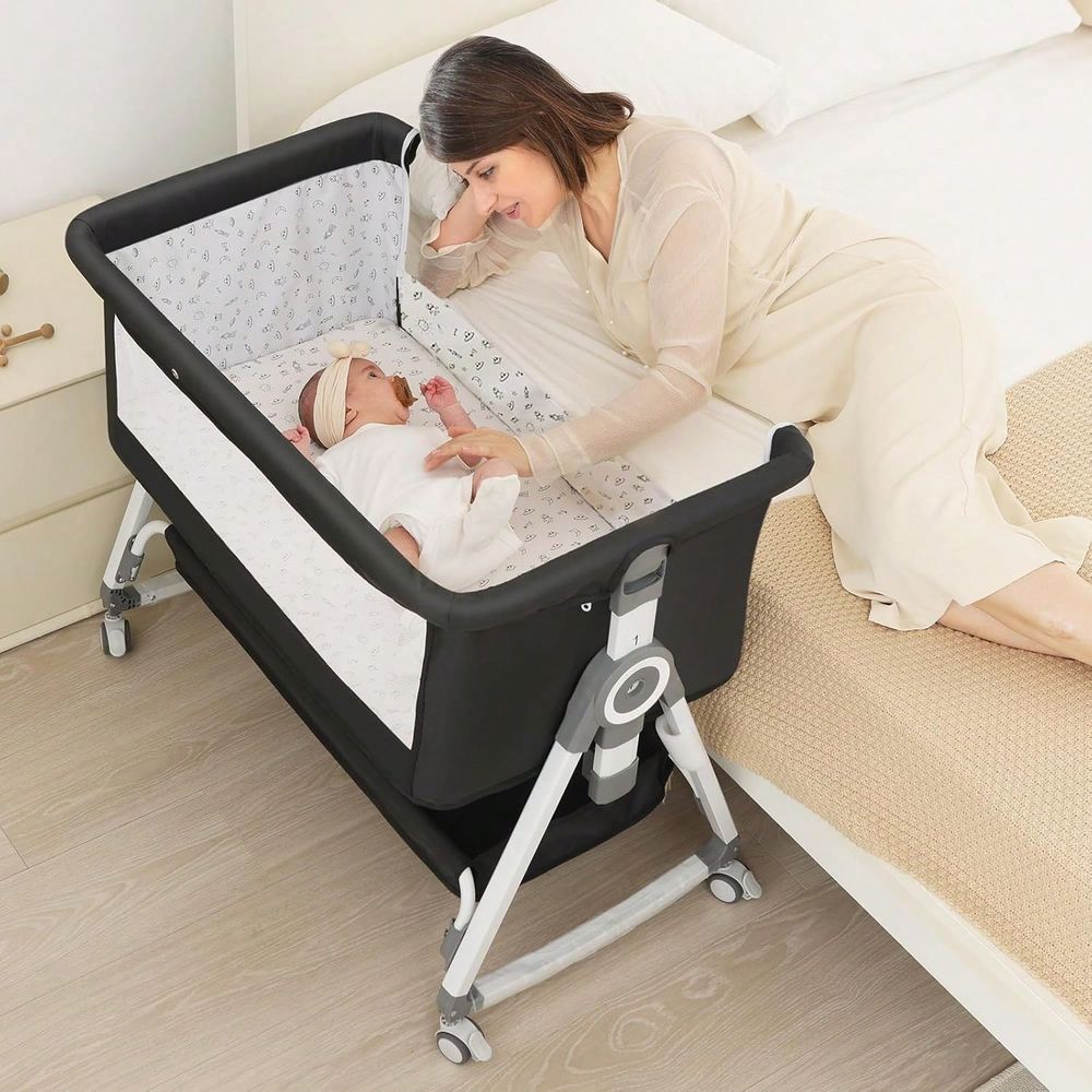 Bassinet Bedside Sleeper - Babywiege, Beistellbett für Babys, 4-in-1 Beistellbett