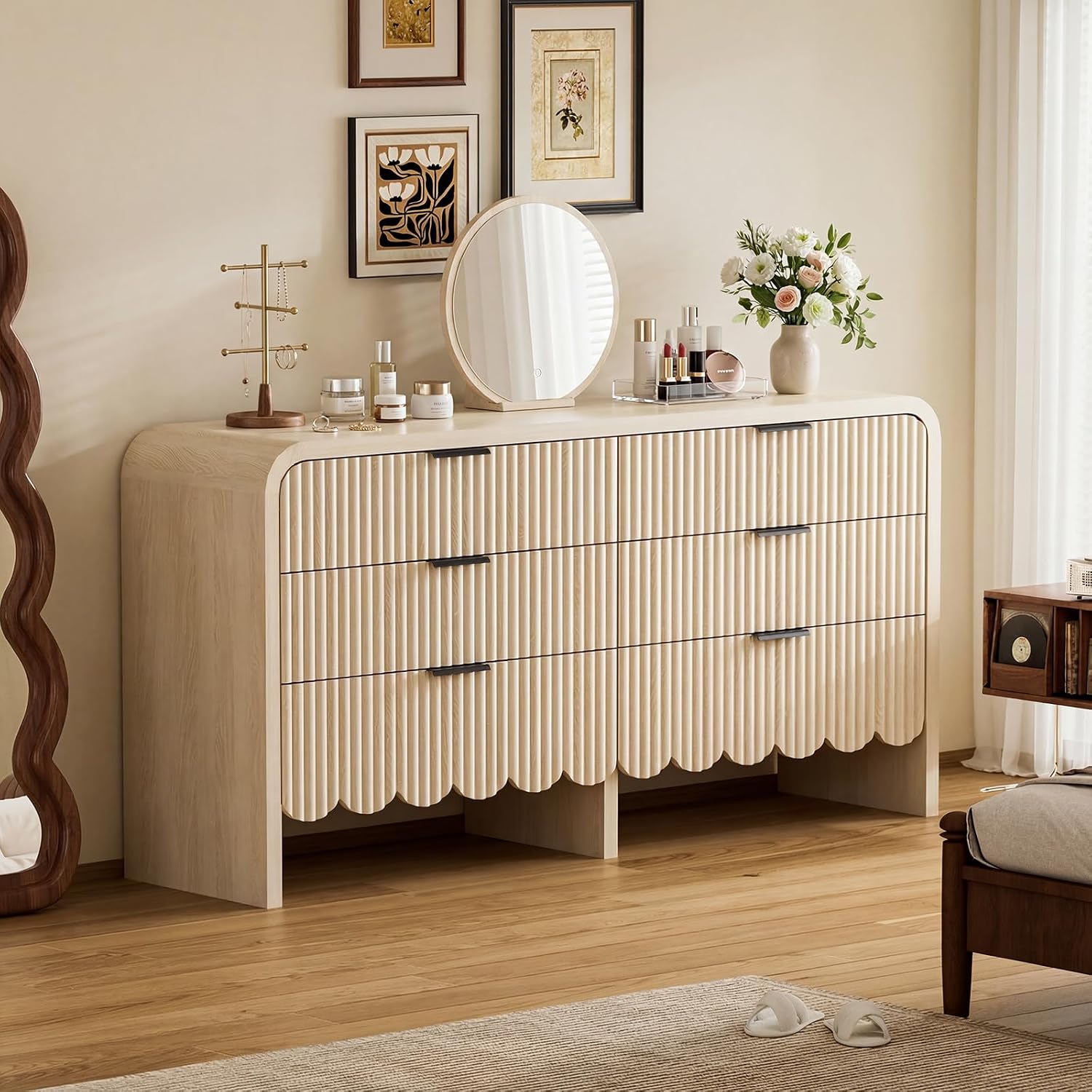 Baby Nursery Drawers - Holzkommode mit 6 Schubladen, Aufbewahrungsschubladen für