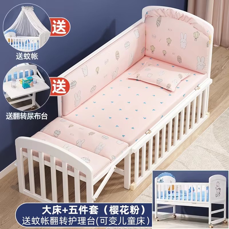 Baby Nursery Sale - Babybett aus Holz mit Moskitonetz und