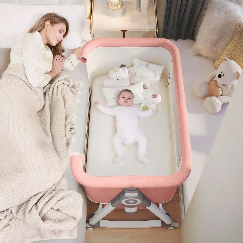 Bassinet Bedside Sleeper - Baby-Babybett, Beistellbett für Babys, 5-in-1 Beistellbett