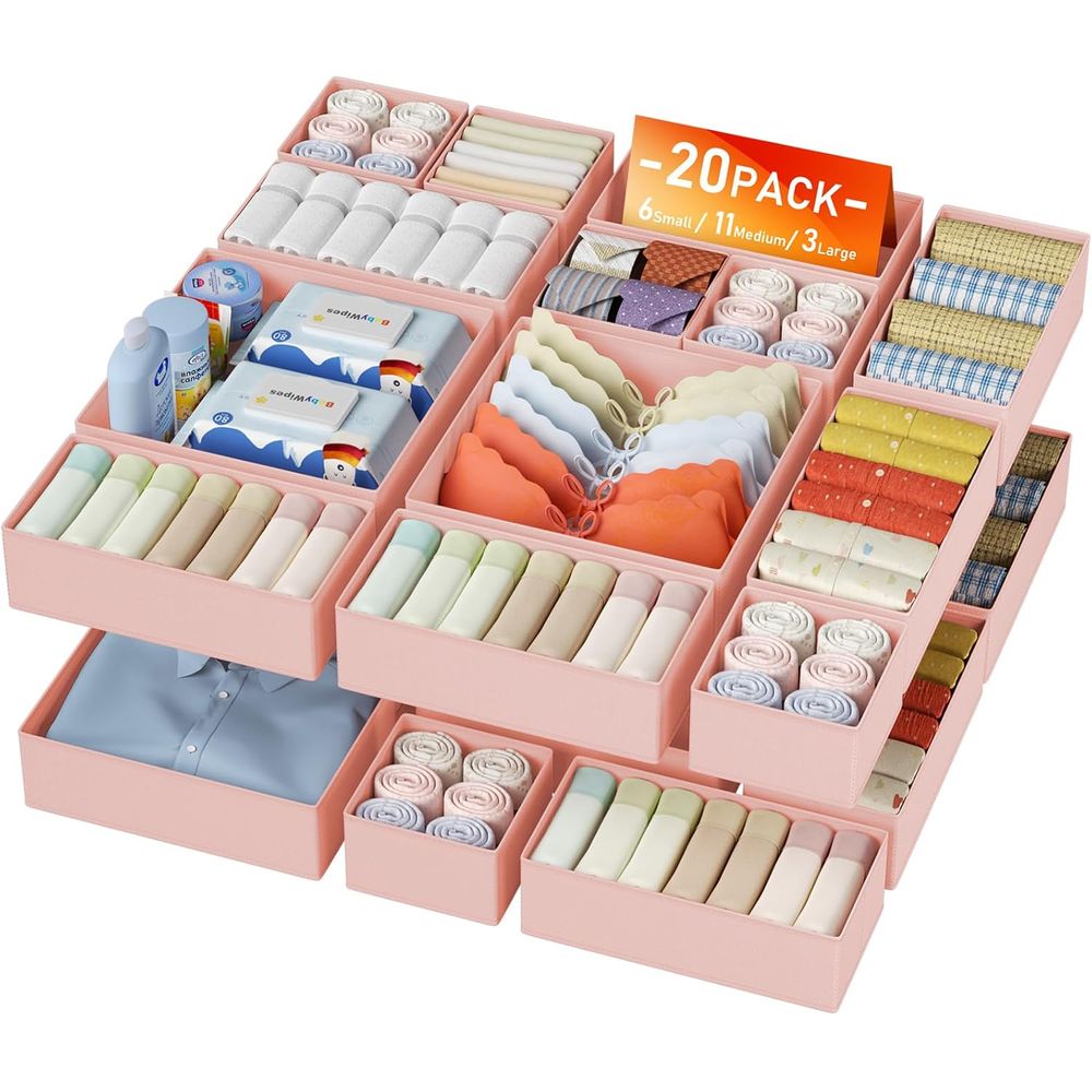 Baby Nursery Drawers - Kleiderorganizer 20er-Pack - Zusammenklappbare Baby-Organizer und