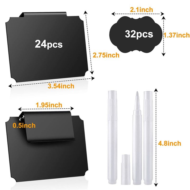 Storage Basket Fabric - ABFS 24 Stück Korb-Etiketten, Premium Aufsteckbare