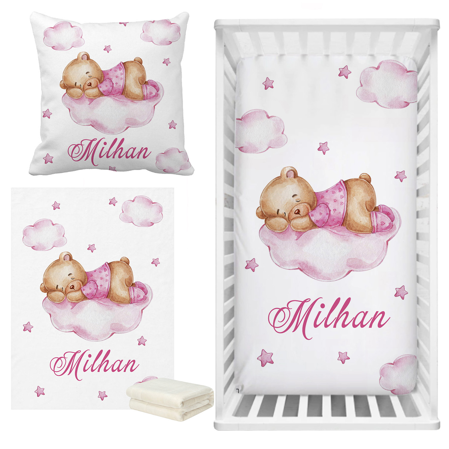 Baby Nursery Sale - LVYZIHO Schlafender Bär, personalisiertes Kinderbett-Bettwäscheset mit