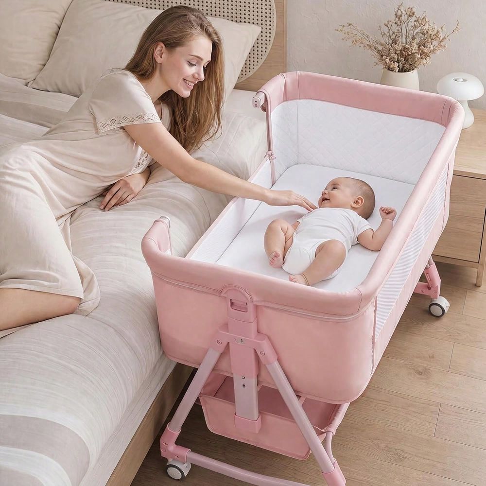 Bassinet Bedside Sleeper - Babywiege, 3-in-1 Babywiege als Beistellbett mit
