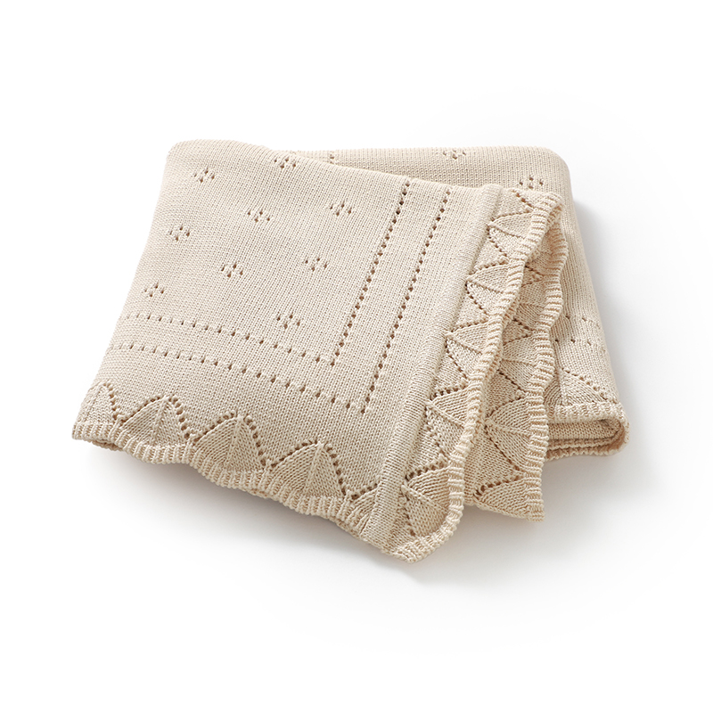 Baby Girl Nursery Quilt - Babydecken aus Baumwolle, gestrickt, 100 x