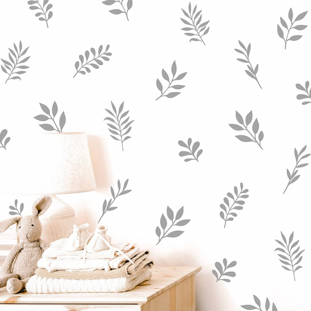 Baby Nursery Plants - 41 Stücke Botanische Blatt Wandaufkleber Spielzimmer