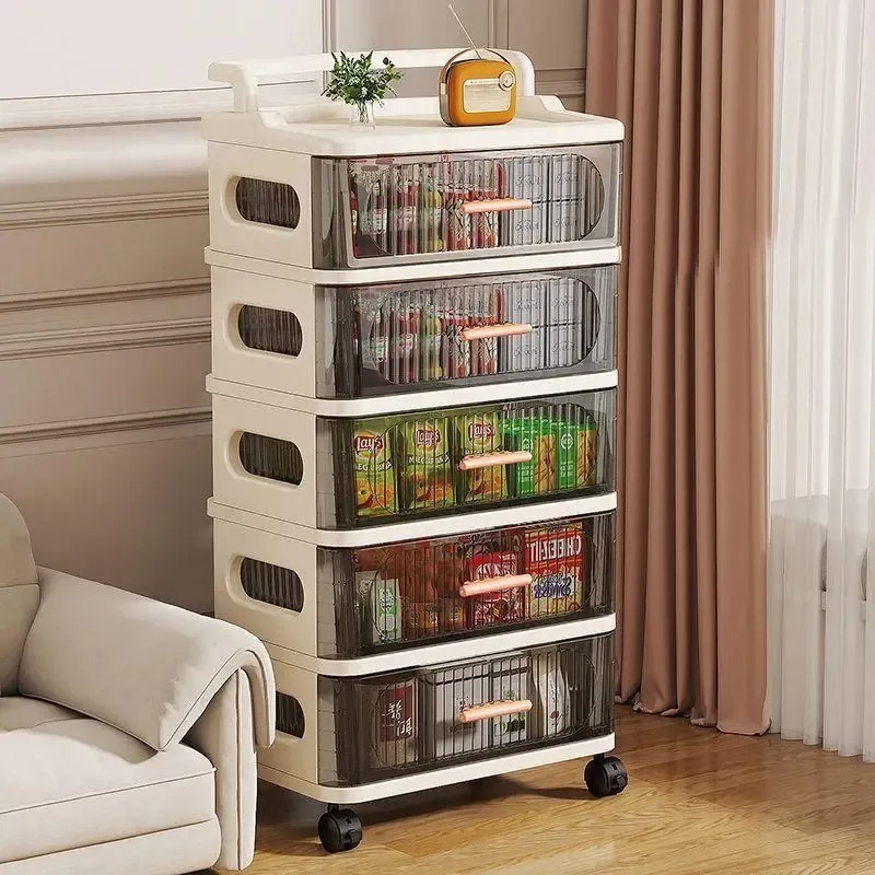 Baby Nursery Drawers - Kinderspielzeug-Aufbewahrungsschrank mit mehreren Schubladen, mobiler Baby-Fütterungswagen