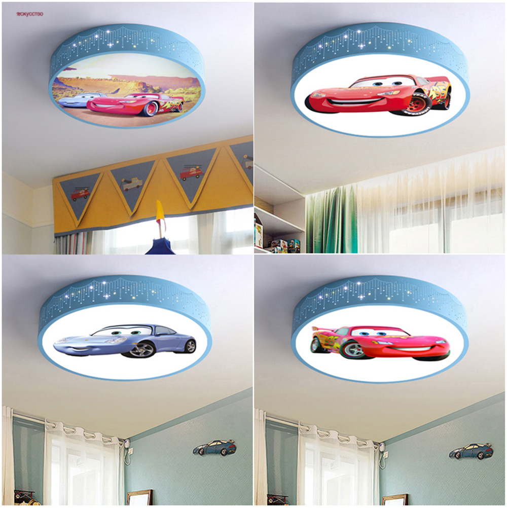 Baby Nursery Ceiling Light - Cartoon Auto Runde Led Decke Lampe