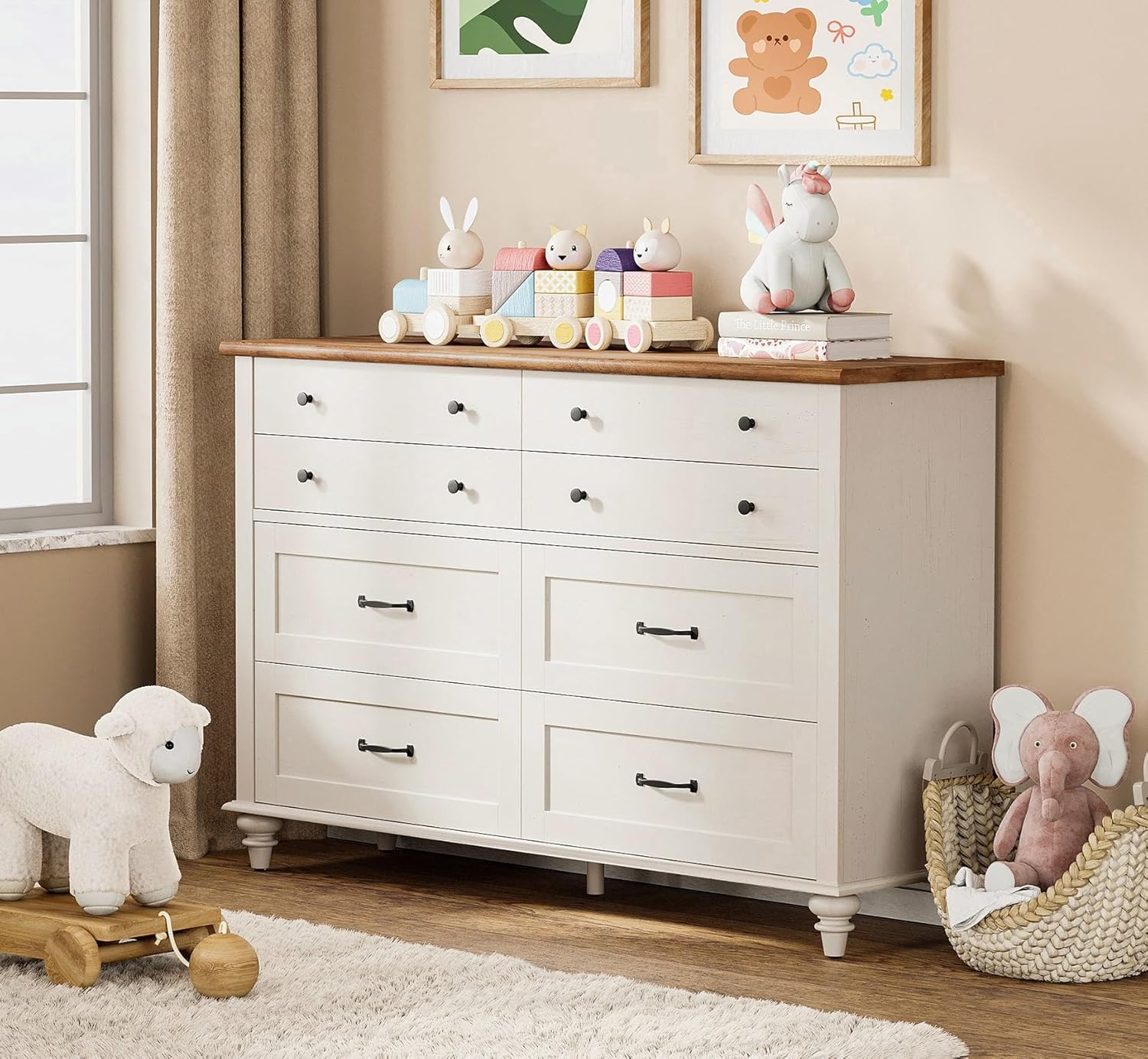 Baby Nursery Drawers - Moderne Kinderkommode mit 7 Schubladen Aufbewahrungsorganizer