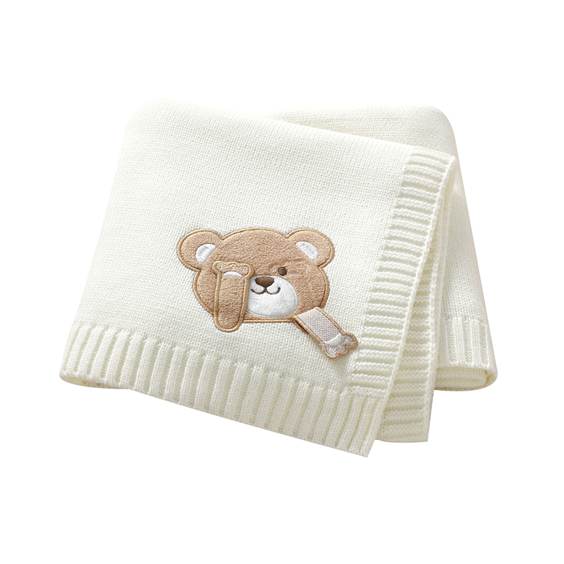 Baby Girl Nursery Quilt - Babydecken, 90 x 70 cm, gestrickt,