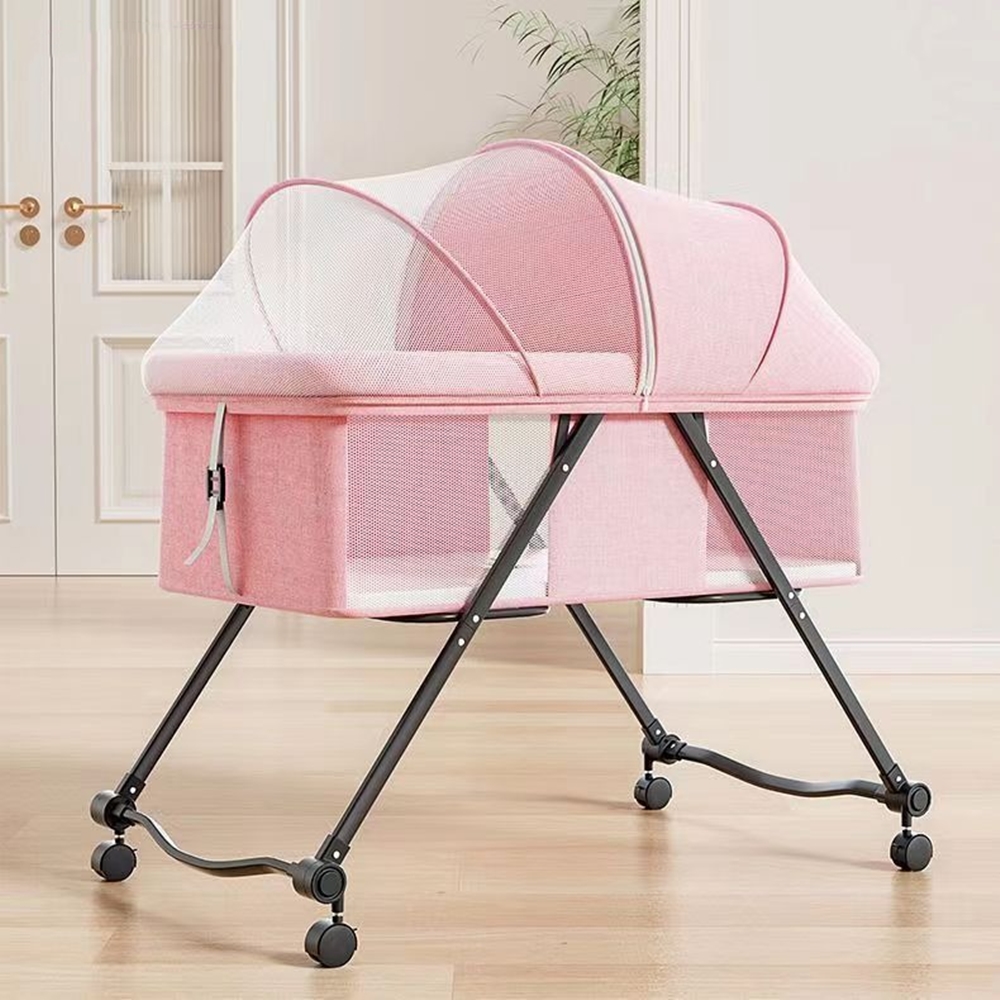 Bassinet Bedside Sleeper - Tragbare Stubenwagenabdeckung mit Moskitonetz, Stubenwagen-Nachttisch-Schlafzelt für