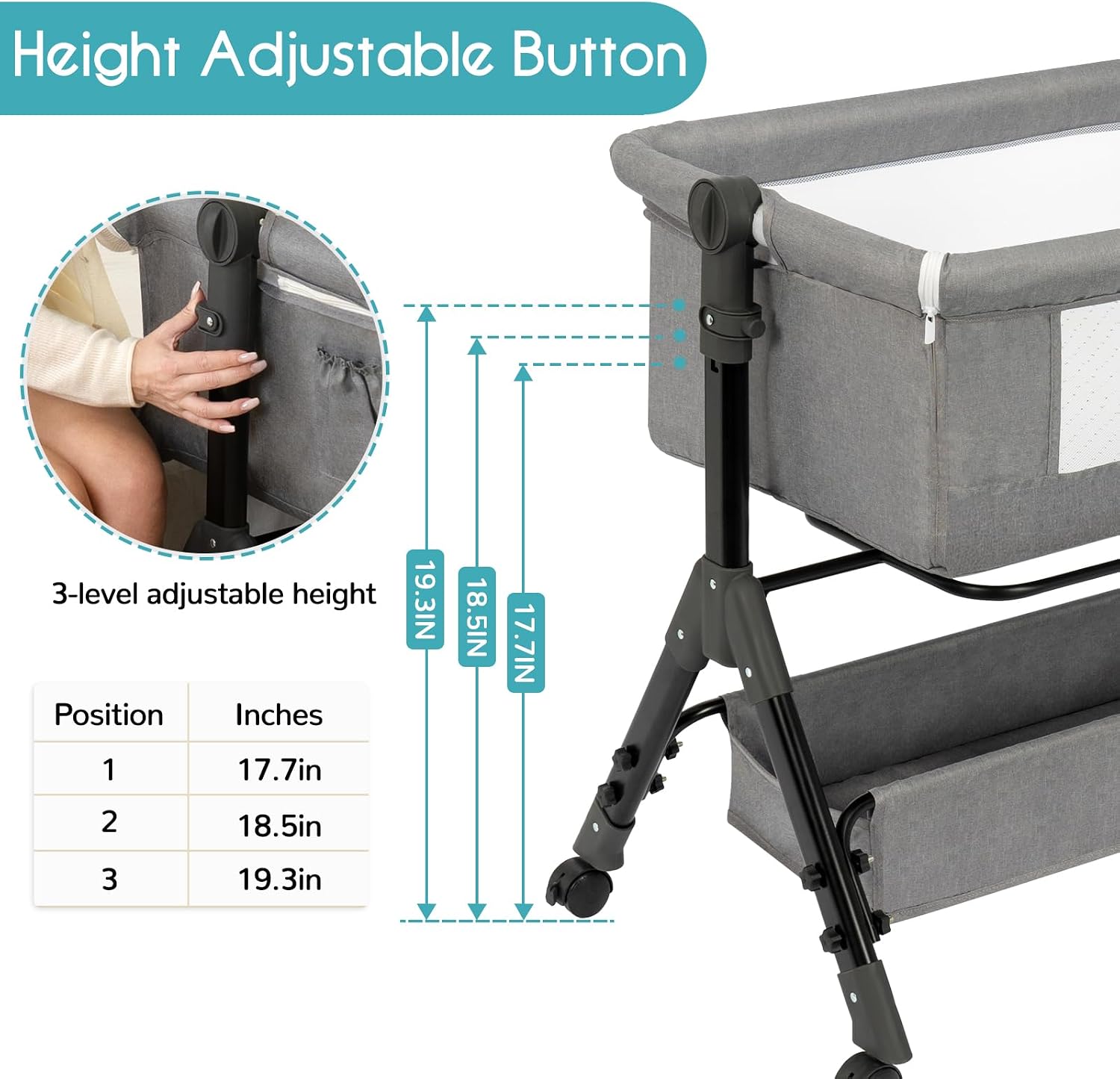 3-in-1 Baby-Babybett, Beistell – Bassinet Bedside Sleeper Bewertung und Preis