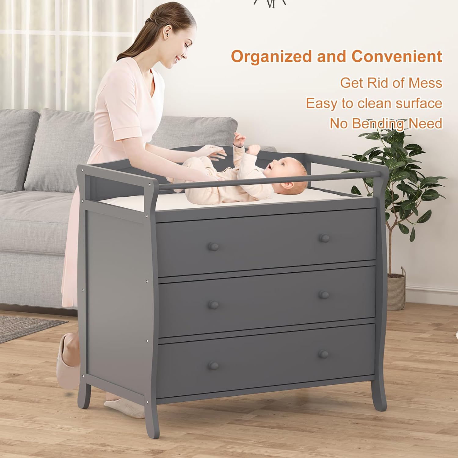 3-Schubladen-Wickeltisch aus H – Baby Nursery Drawers Bewertung und Preis