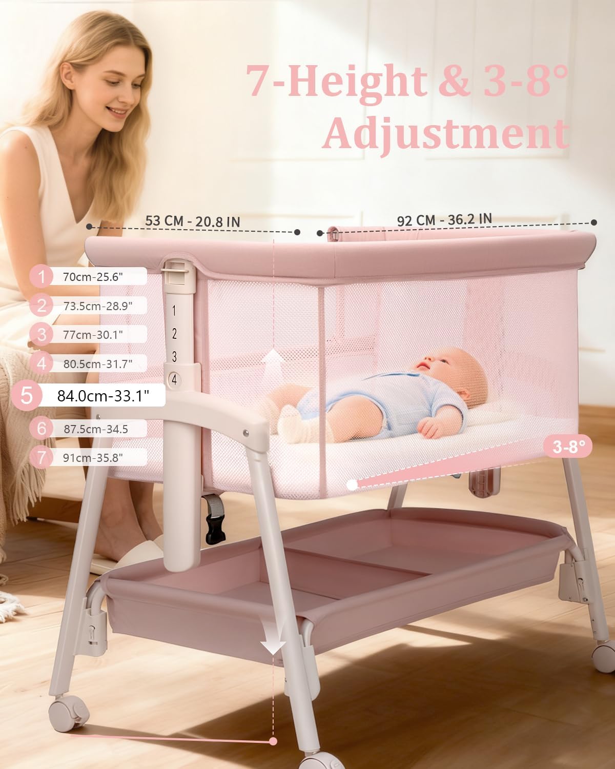 3-in-1 Baby-Babybett, Neugebor – Bassinet Bedside Sleeper Bewertung und Preis