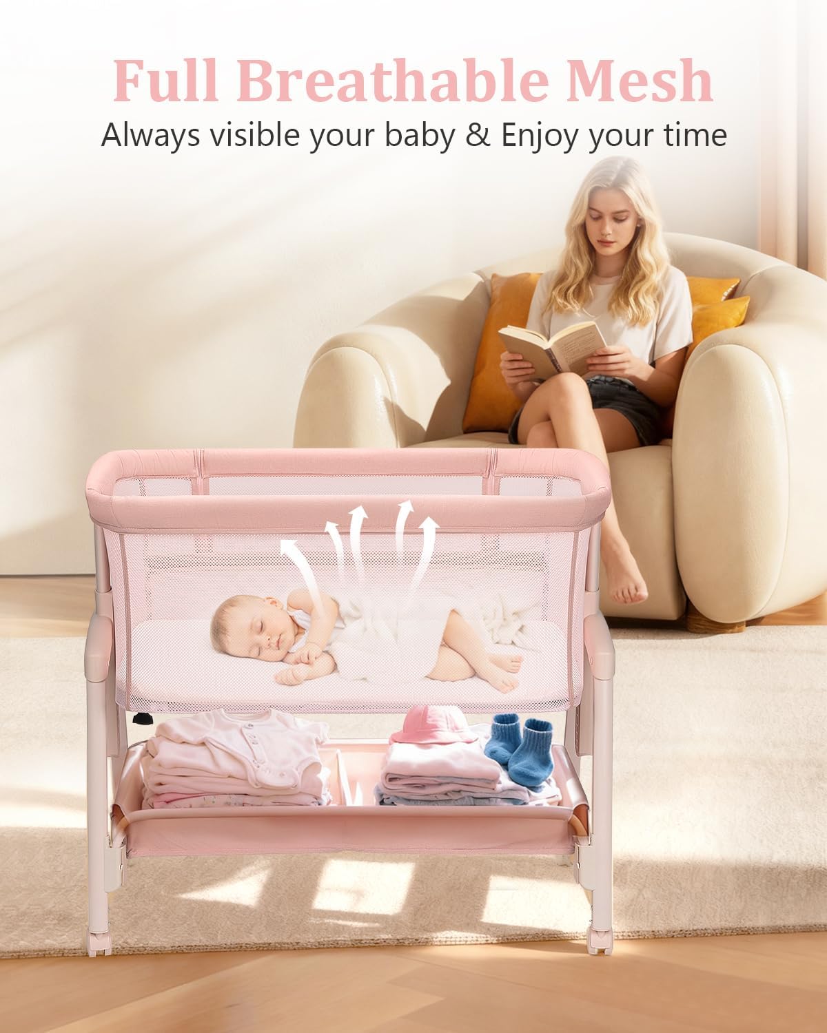3-in-1 Baby-Babybett, Neugebor – Bassinet Bedside Sleeper Bewertung und Preis