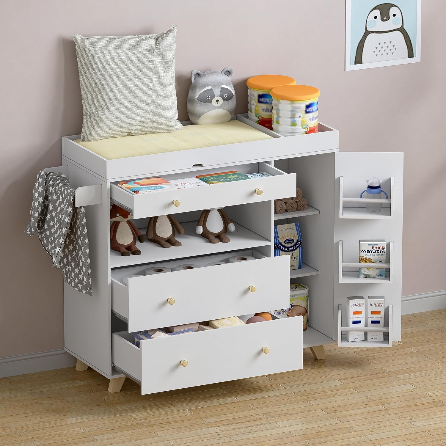 Baby-Wickeltisch, Moderner Win – Baby Nursery Drawers Bewertung und Preis