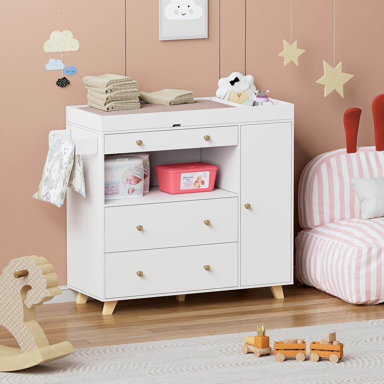 Baby-Wickeltisch, Moderner Win – Baby Nursery Drawers Bewertung und Preis
