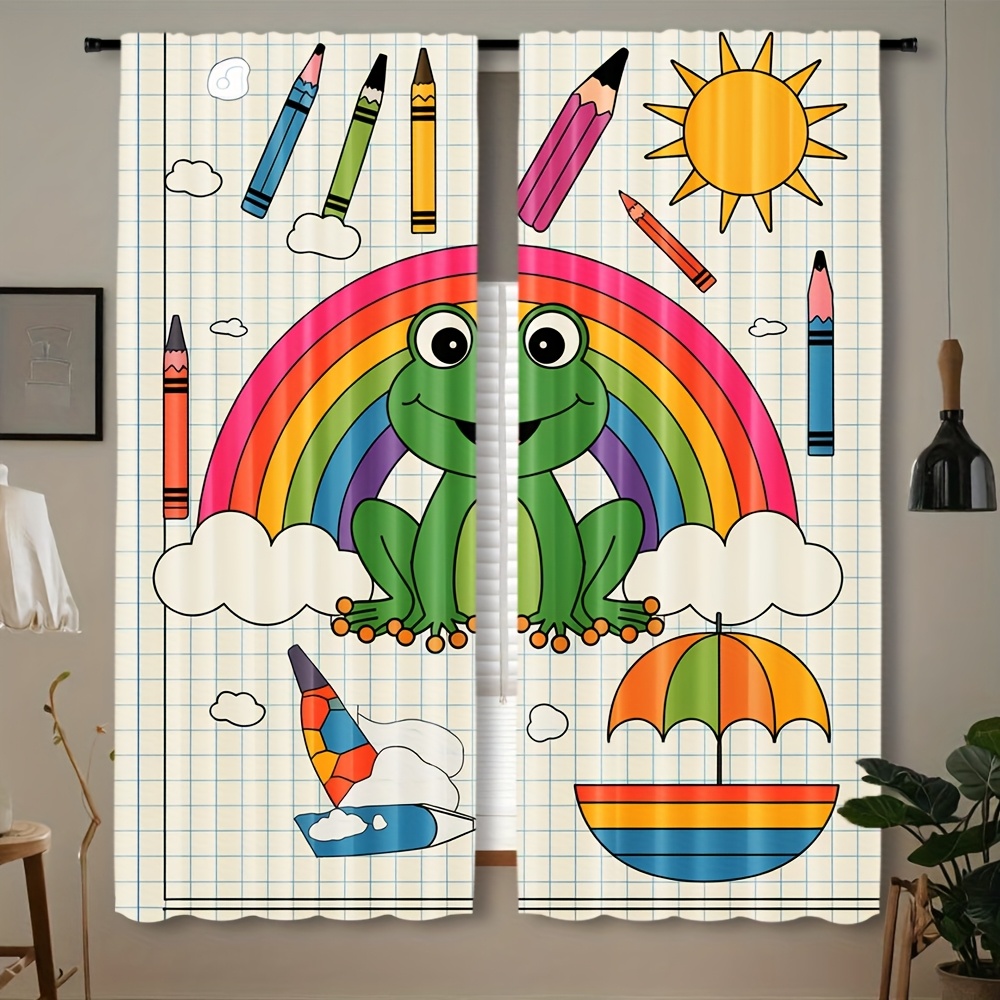 Niedlicher Regenbogen-Frosch-V – Baby Nursery Colors Bewertung und Preis
