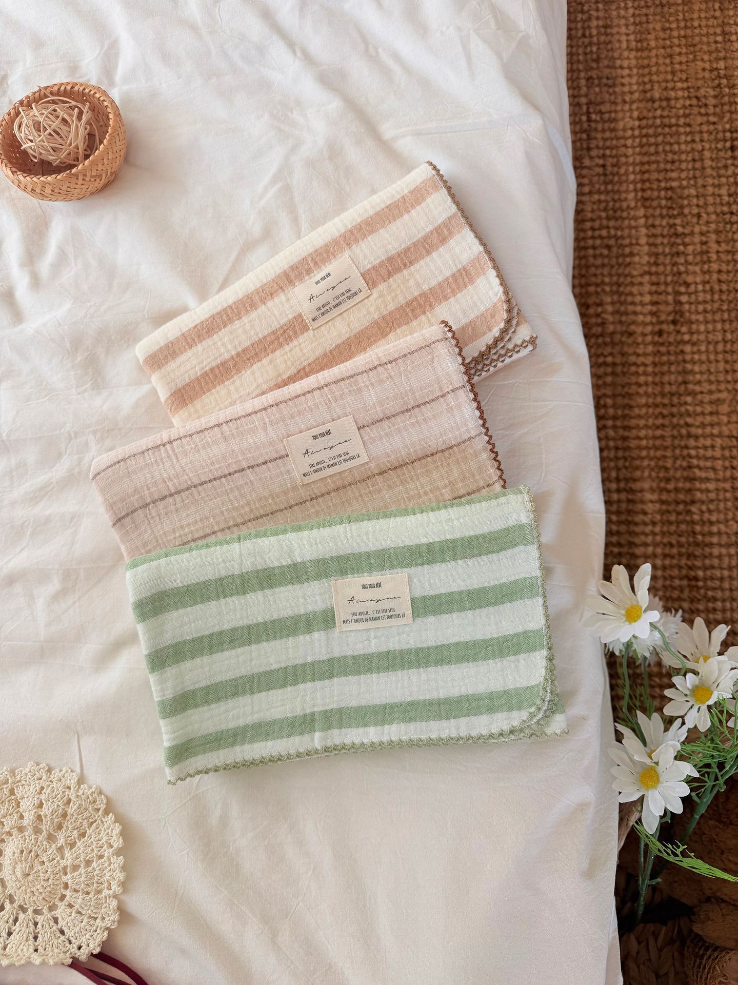Sommer-Musselin-Babywickeldeck – Baby Girl Nursery Quilt Bewertung und Preis