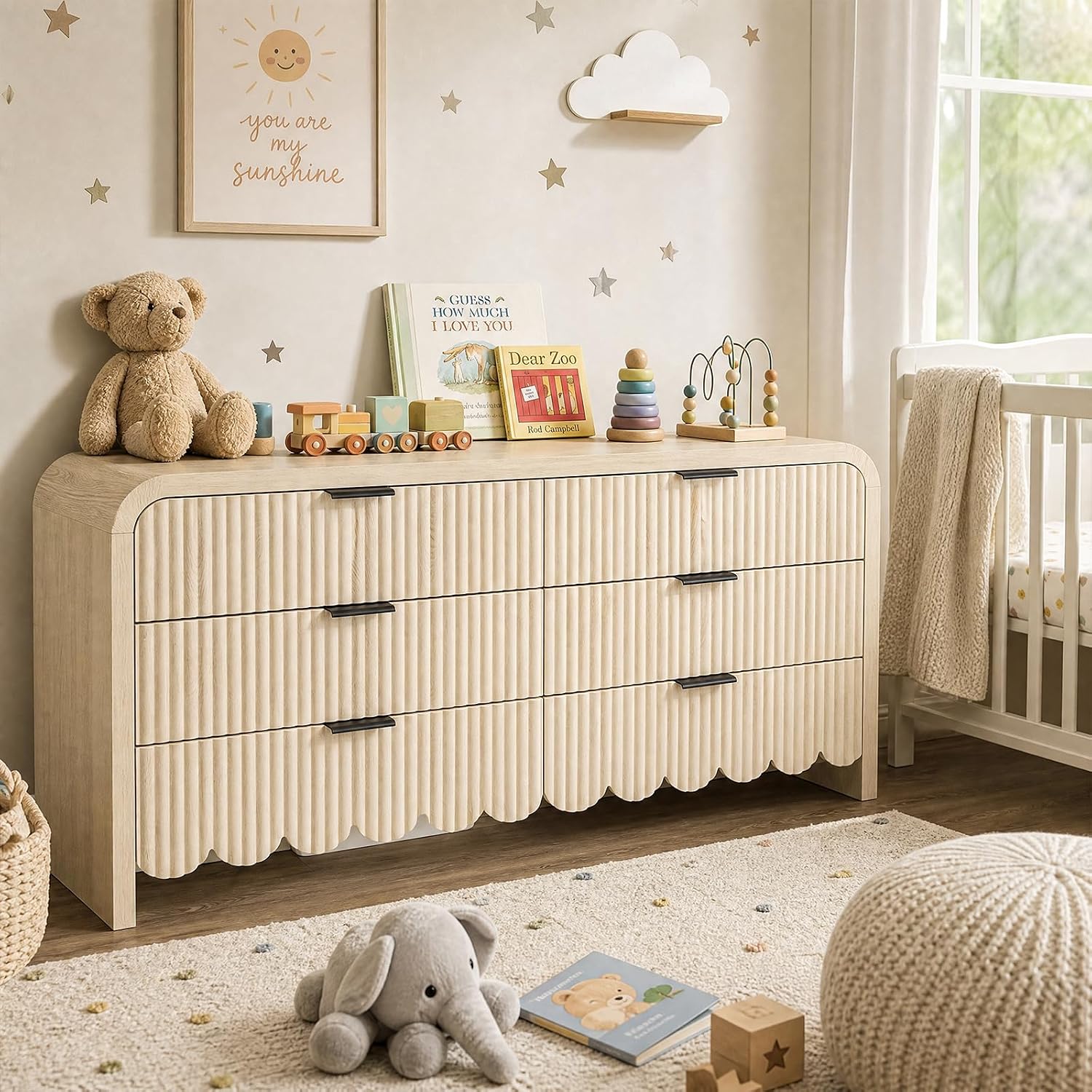 Holzkommode mit 6 Schubladen,  – Baby Nursery Drawers Bewertung und Preis