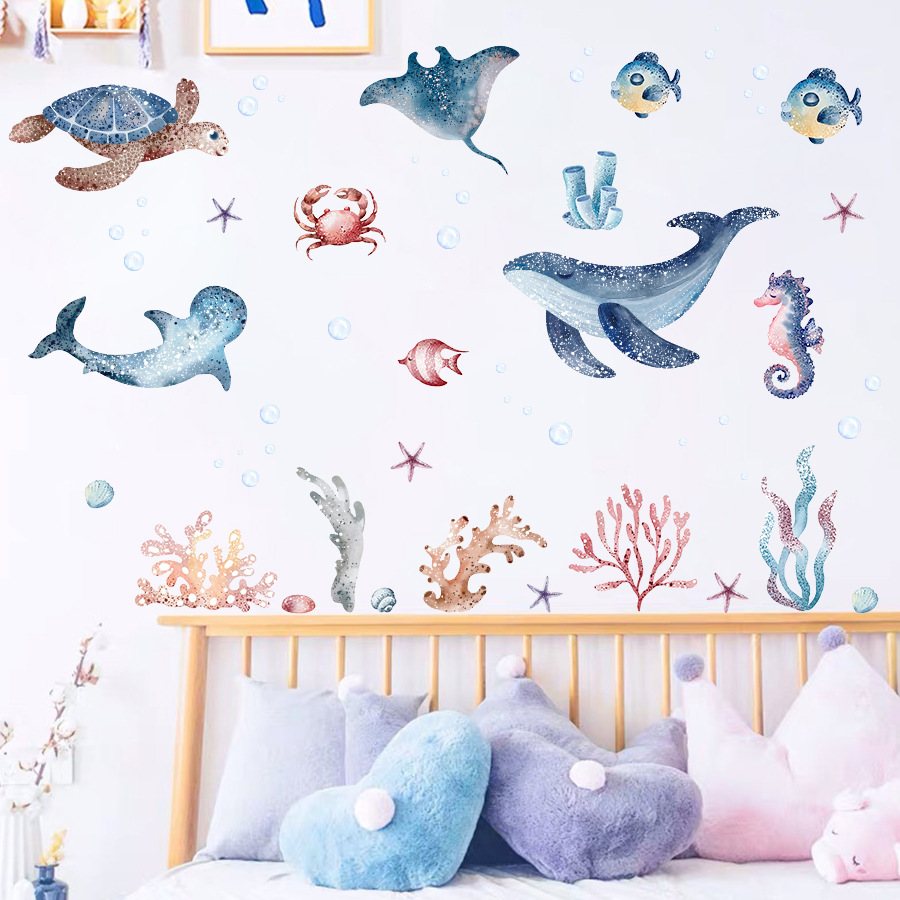 Cartoon-Wal-Schildkröte Meeres – Baby Nursery Ocean Bewertung und Preis