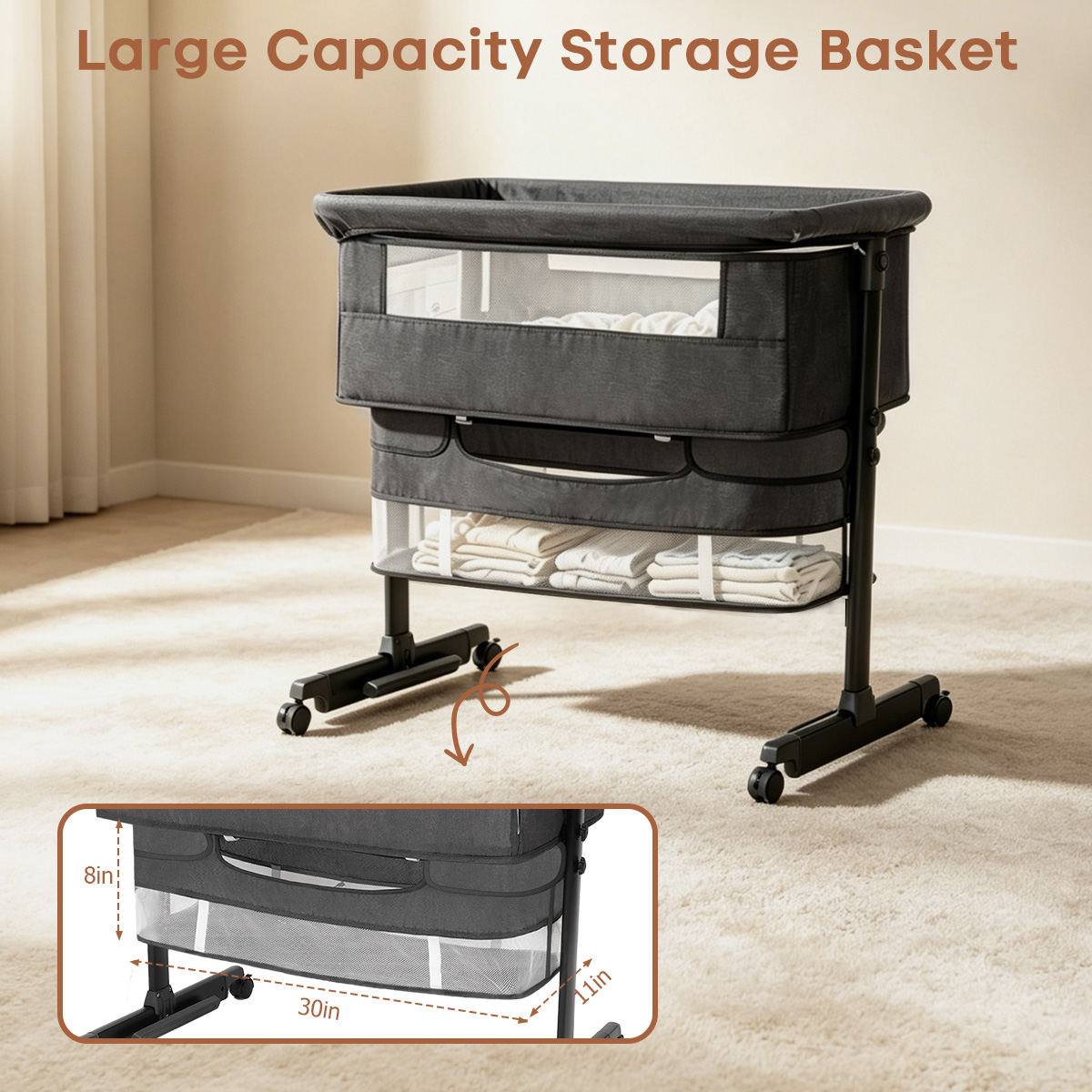 Kmaier Tragbares Baby-Beistell – Bassinet Bedside Sleeper Bewertung und Preis