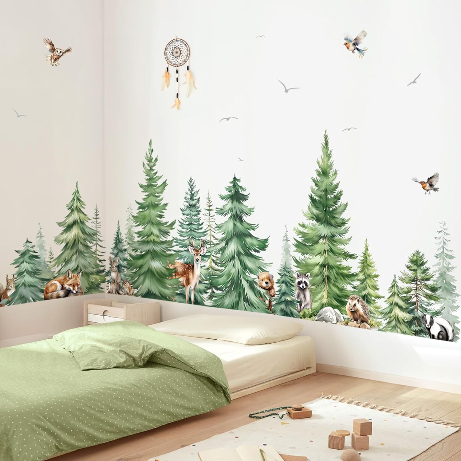 Große Aquarell Kiefer Tiere Wa – Baby Nursery Plants Bewertung und Preis