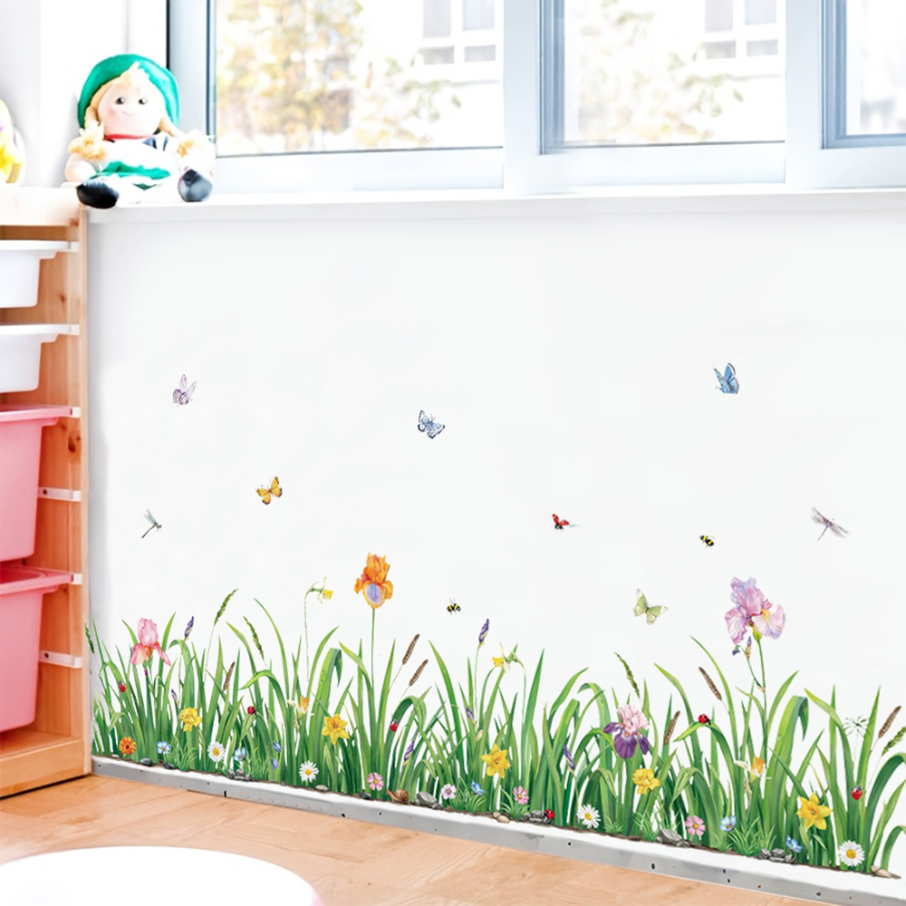 Grünes Gras Blumen Borader Wan – Baby Nursery Plants Bewertung und Preis