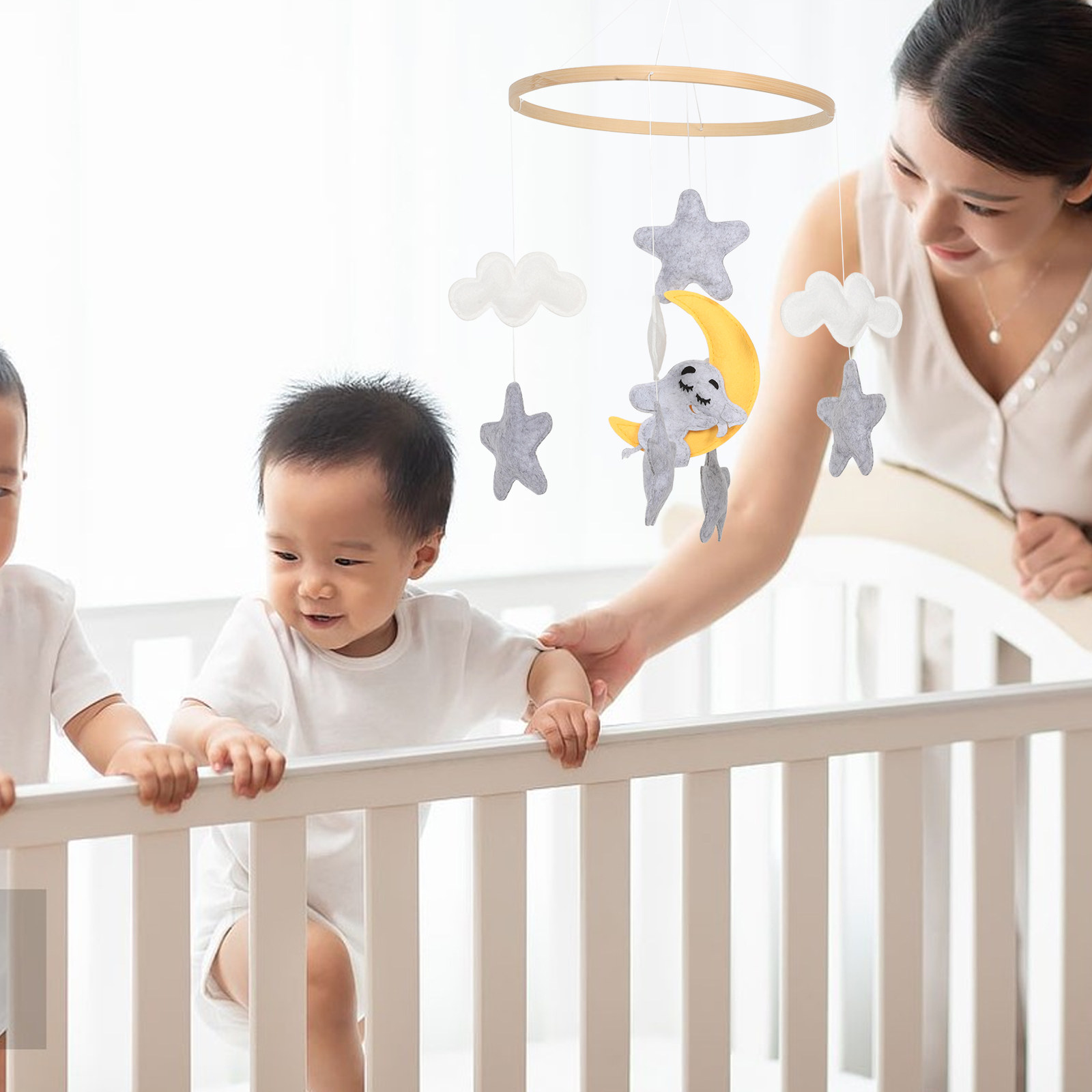 Filz-Tier-Mobile für Babybett, – Baby Nursery Elephant Bewertung und Preis