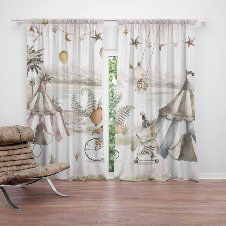 Zirkus Tiere Vorhänge Kinder S – Baby Nursery Curtains Bewertung und Preis