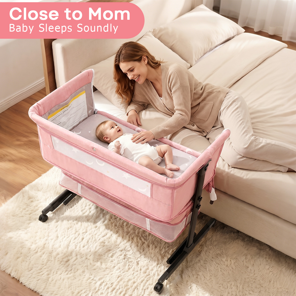 Kmaier Rosa Tragbares Neugebor – Bassinet Bedside Sleeper Bewertung und Preis