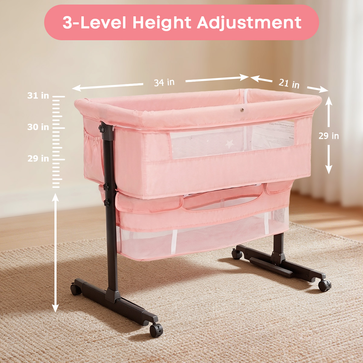 Kmaier Rosa Tragbares Neugebor – Bassinet Bedside Sleeper Bewertung und Preis