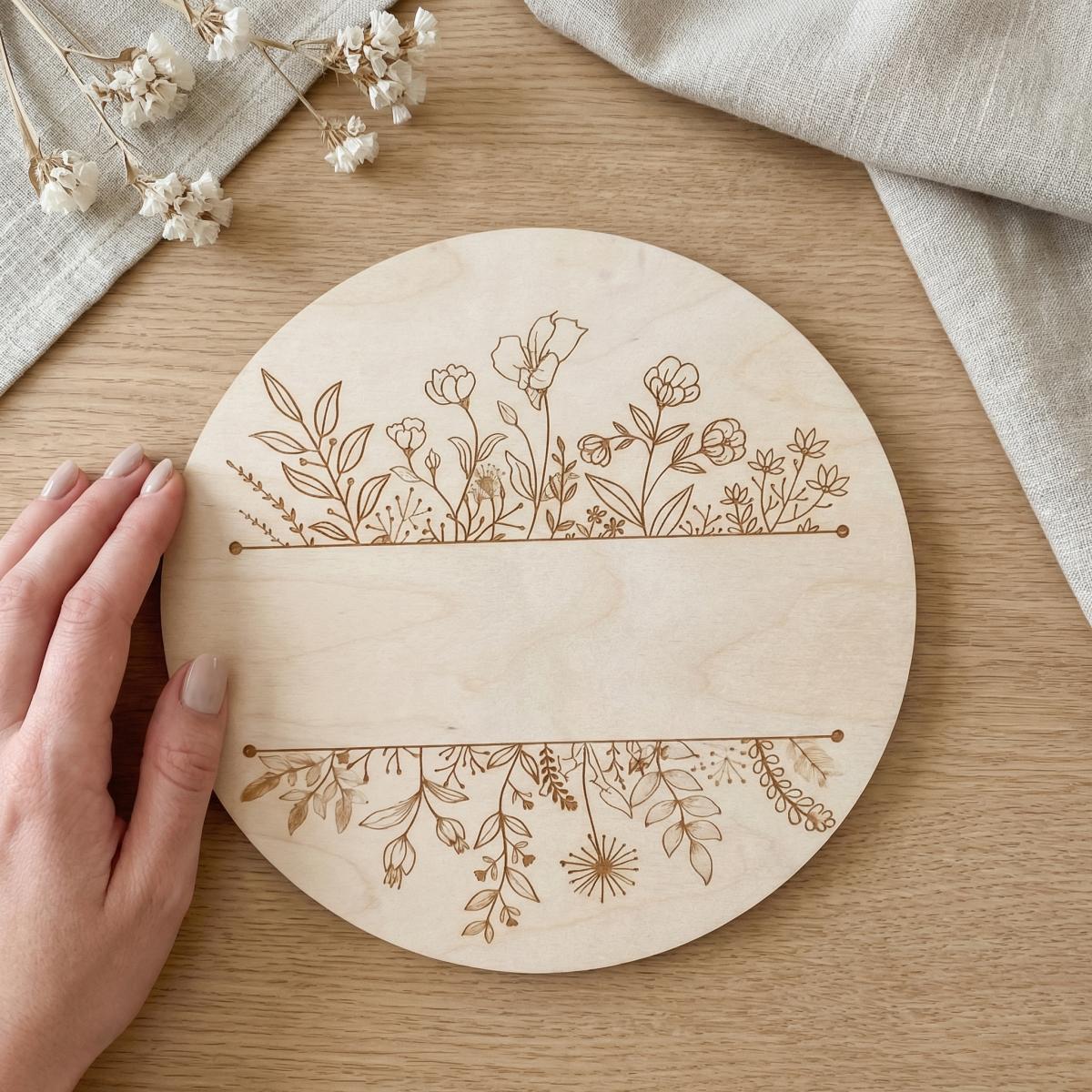Personalisierte Runde Holztafe – Baby Nursery Bewertung und Preis