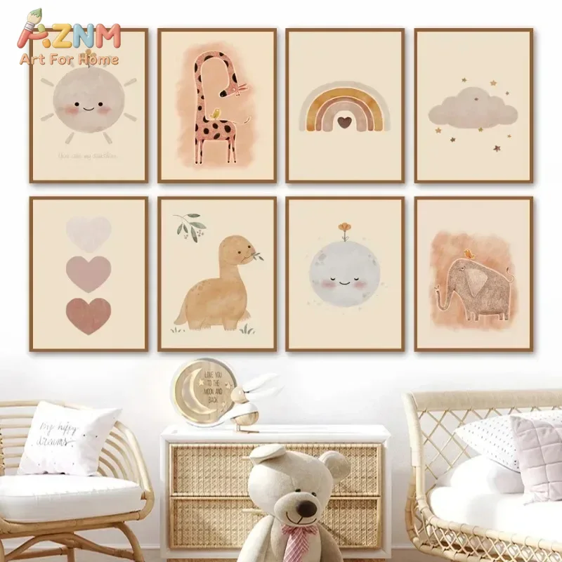 AZNM Neutraler Aquarell-Dinosa – Baby Nursery Elephant Bewertung und Preis
