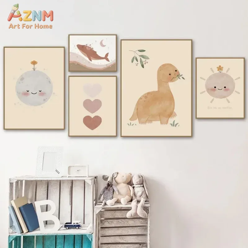 AZNM Neutraler Aquarell-Dinosa – Baby Nursery Elephant Bewertung und Preis