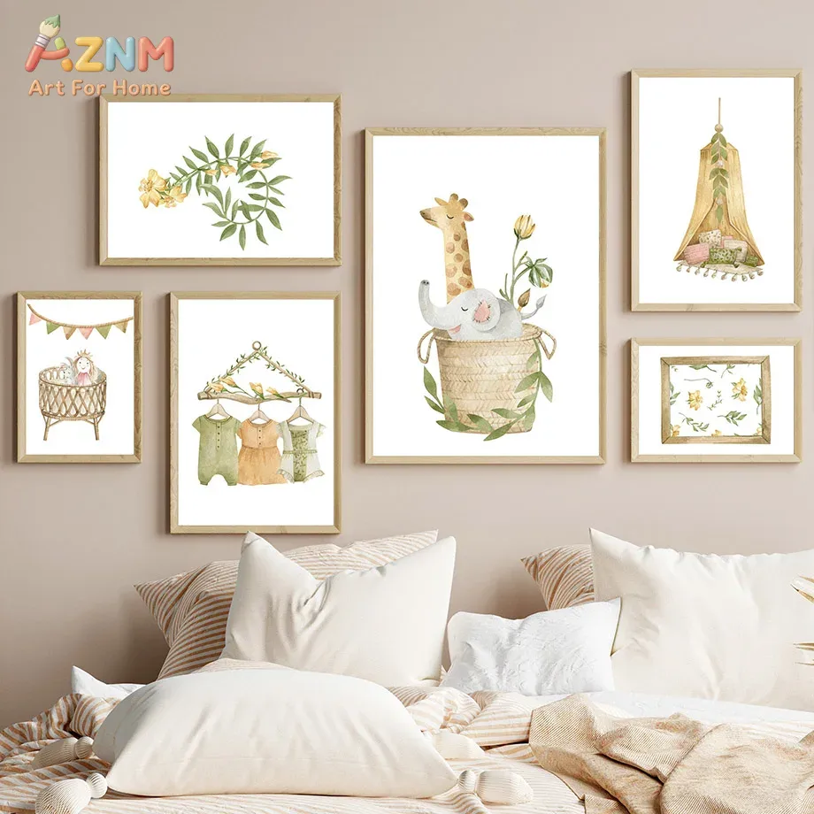 AZNM Aquarell-Dschungeltier-Le – Baby Nursery Plants Bewertung und Preis