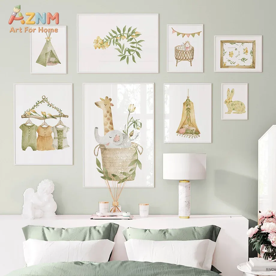 AZNM Aquarell-Dschungeltier-Le – Baby Nursery Plants Bewertung und Preis