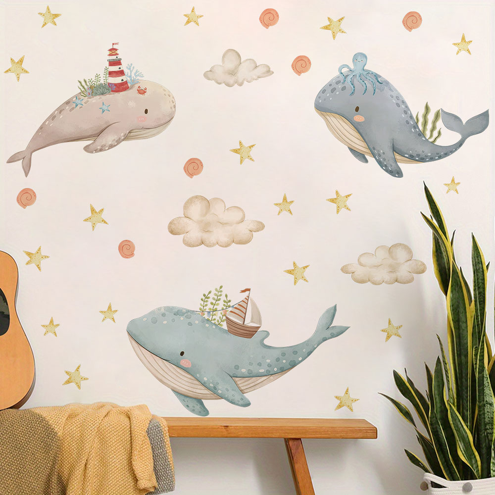 Cartoon Marine Wal Stern Wanda – Baby Nursery Ocean Bewertung und Preis