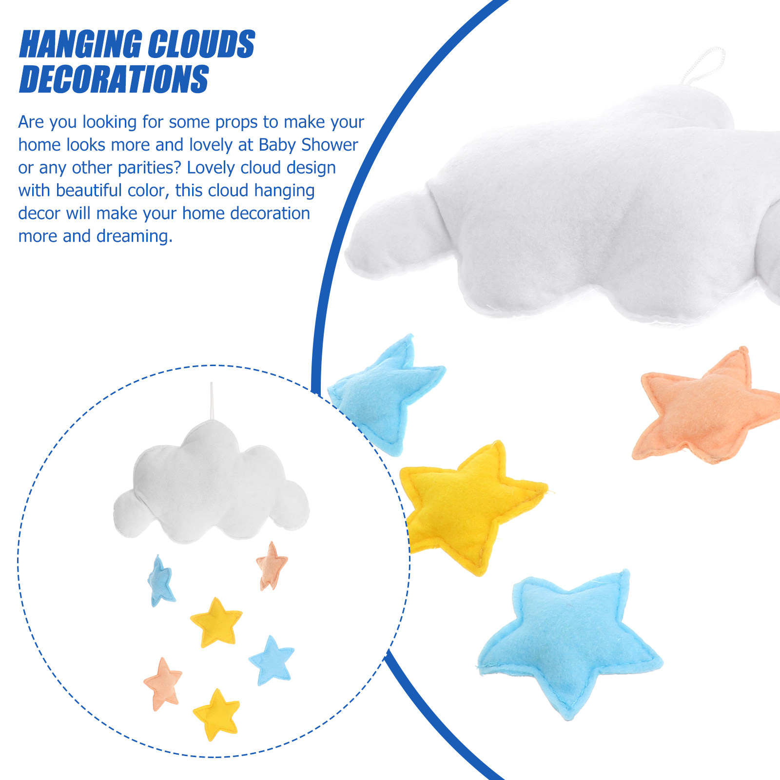 Wolken-Regentropfen-Hängedekor – Baby Nursery Colors Bewertung und Preis