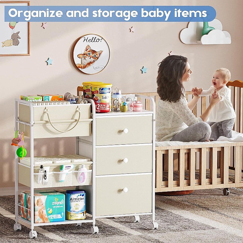 Großer Windel-Organizer-Wagen  – Baby Nursery Drawers Bewertung und Preis