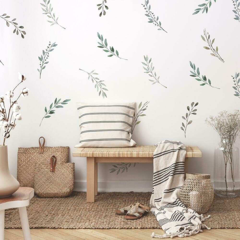 Aquarell rustikale Land Blätte – Baby Nursery Plants Bewertung und Preis