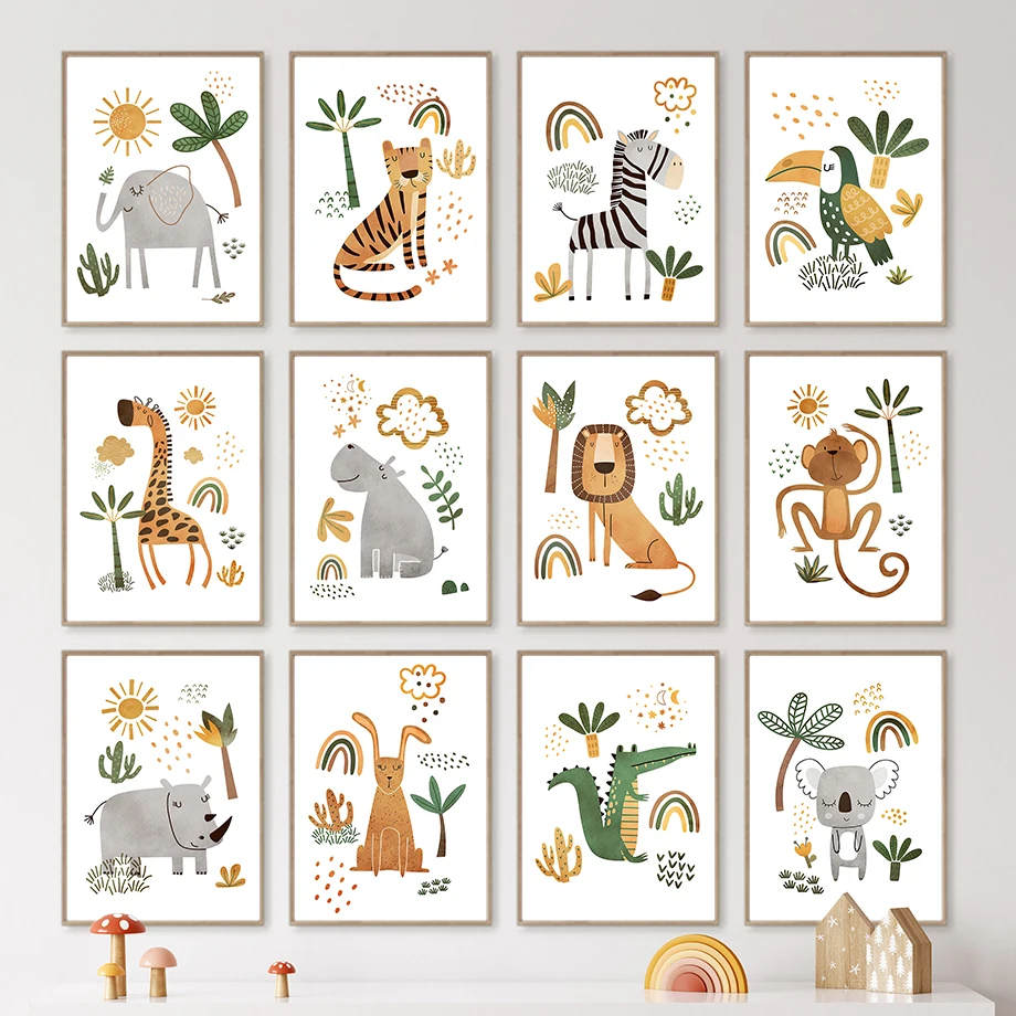 Giraffe Elefant Tiger Zebra Tu – Baby Nursery Plants Bewertung und Preis