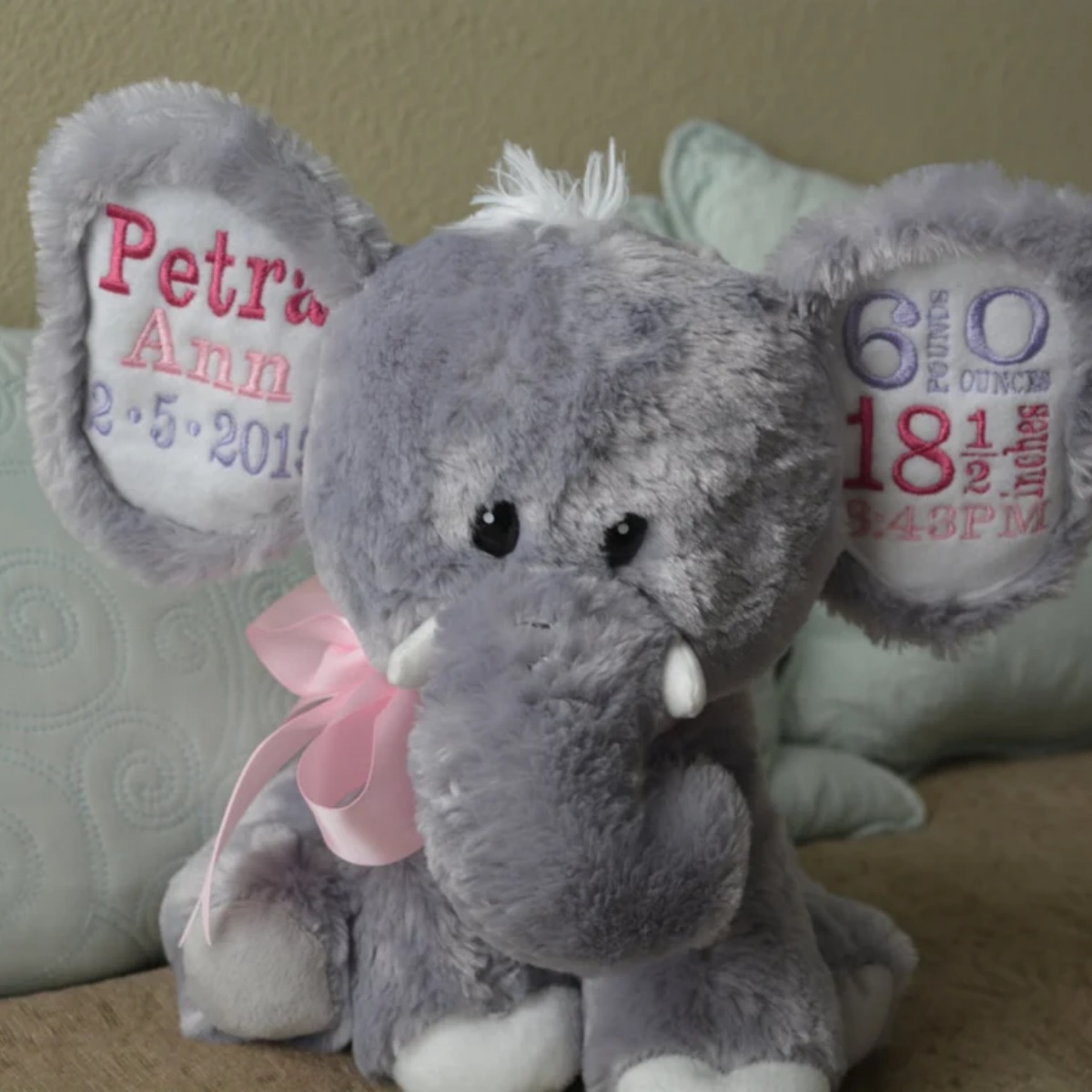 Benutzerdefinierte Geburtsstat – Baby Nursery Elephant Bewertung und Preis