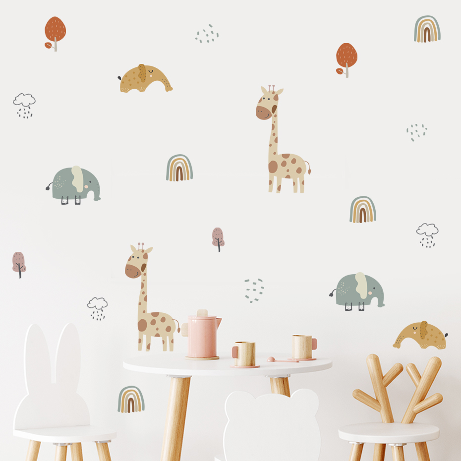 Cartoon Giraffe Elefant Tier W – Baby Nursery Plants Bewertung und Preis