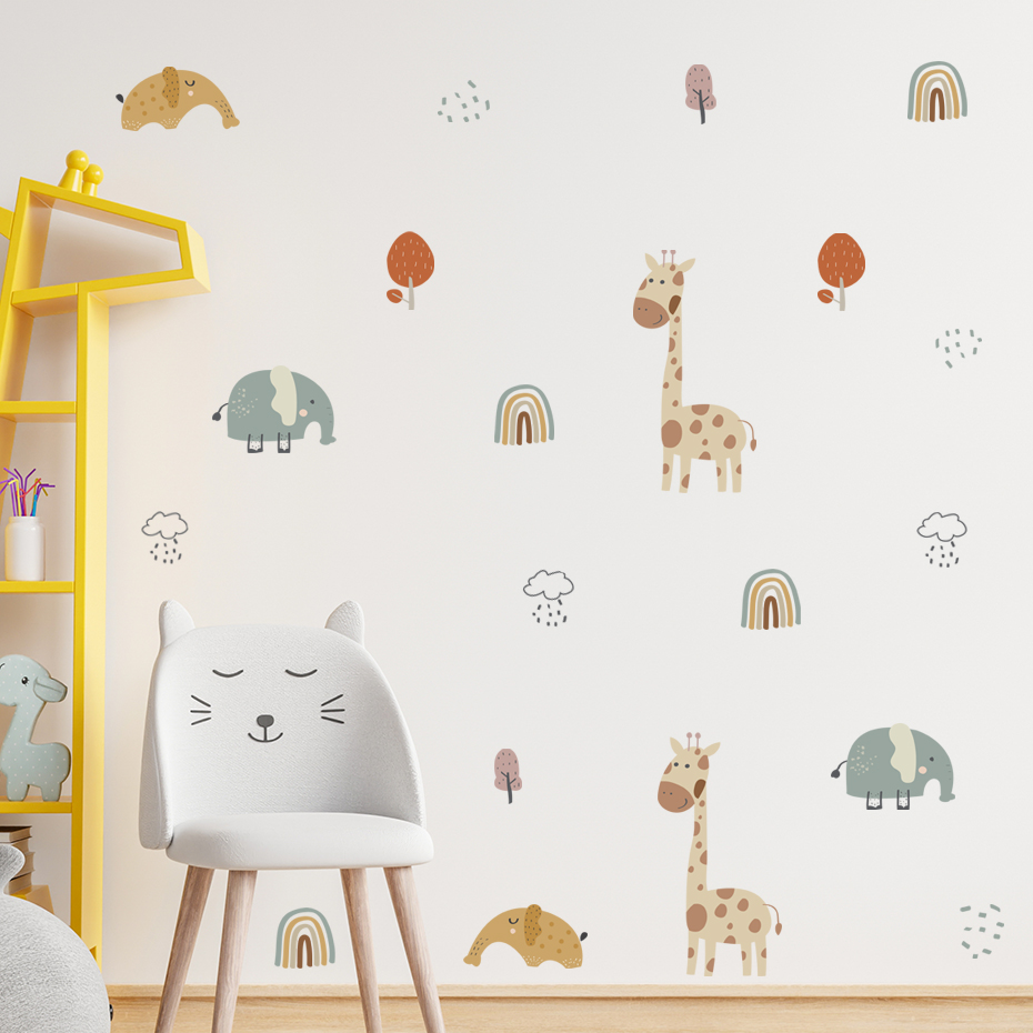 Cartoon Giraffe Elefant Tier W – Baby Nursery Plants Bewertung und Preis