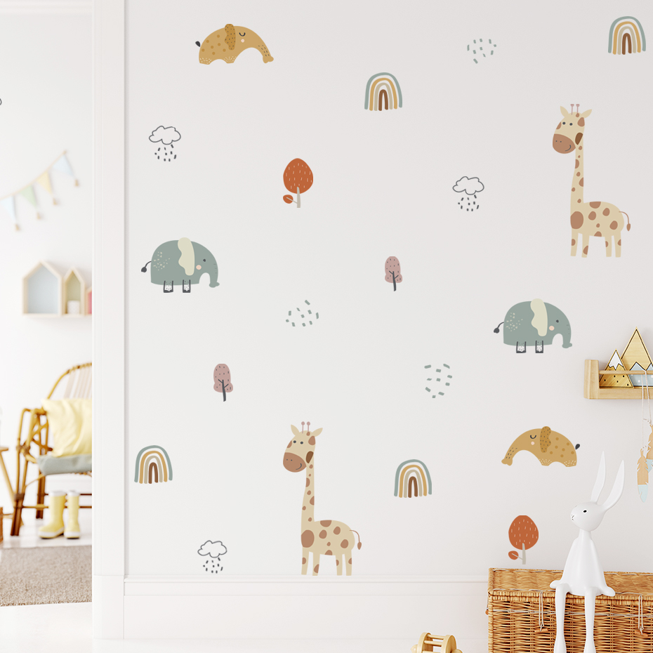 Cartoon Giraffe Elefant Tier W – Baby Nursery Plants Bewertung und Preis