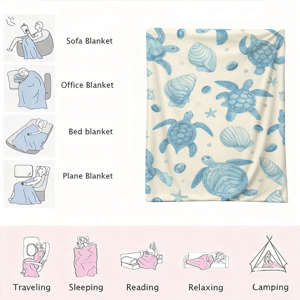 Niedliche Stranddecke mit Meer – Baby Nursery Ocean Bewertung und Preis